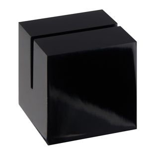 Portacarte "Cube" in acrilico nero  | brillante 