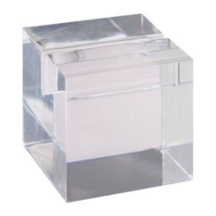Portacarte "Cube" in acrilico trasparente  | brillante 