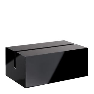Portacarte in acrilico, base per sistema di combinazione variabile MODUL 74 mm | nero  | brillante 