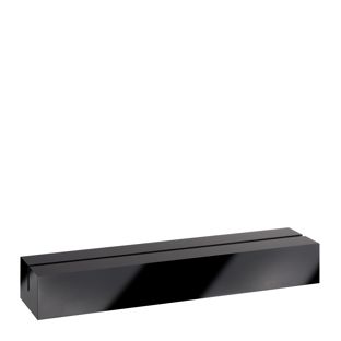 Portacarte in acrilico, base per sistema di combinazione variabile MODUL 210 mm | nero  | brillante 