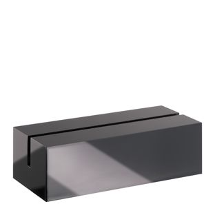 Portacarte in acrilico, base per sistema di combinazione variabile MODUL 100 mm | nero  | brillante 