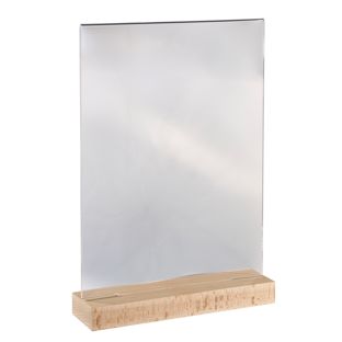 Espositore acrilico con base in legno formato verticale | null | A4