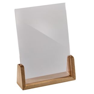 Espositore da tavolo legno ‘LignoLine’ A5  | formato verticale  | legno di faggio|acrilico (PMMA) 