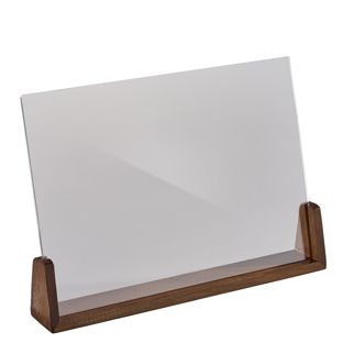 Espositore da tavolo legno ‘LignoLine’ A4  | formato orizzontale  | legno di noce|acrilico (PMMA) 
