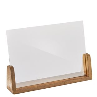 Espositore da tavolo legno ‘LignoLine’ A5  | formato orizzontale  | legno di faggio|acrilico (PMMA) 