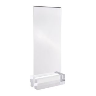 Espositore da tavolo MODUL, tasca in vetro acrilico con base in acrilico 1/3 A4  | trasparente  | brillante 