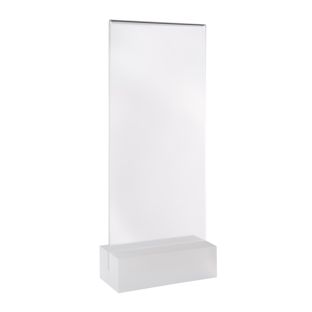 Espositore da tavolo MODUL, tasca in vetro acrilico con base in acrilico 1/3 A4  | trasparente  | opaca 