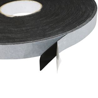 Nastro biadesivo in schiuma PE, nero, 1 mm di spessore, adesione forte, EL100-02 25 mm
