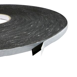 Nastro biadesivo in schiuma PE, nero, 1 mm di spessore, adesione forte, EL100-02 9 mm