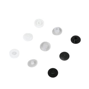 Occhielli a pressione in plastica, versione sottile, trasparente 