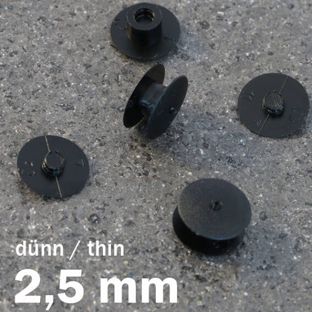 Occhielli a pressione in plastica, versione sottile, trasparente null | 10 mm | 2,5 mm