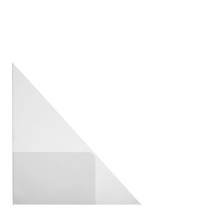 Tasche triangolari con tasca porta biglietti da visita, autoadesivo, plastica PP, trasparente 150 x 150 mm - sinistra 