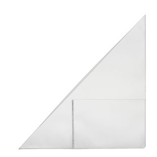 Tasche triangolari con tasca porta biglietti da visita, autoadesivo, plastica PP, trasparente 170 x 170 mm – destra