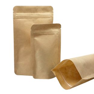 Buste stand-up, carta kraft, senza alluminio 