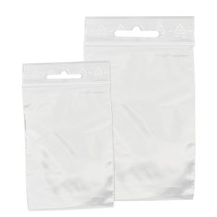 Sacchetti con chiusura ZIP con euro slot, plastica PE 