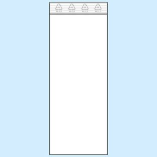 Sacchetti con chiusura ZIP, plastica PE 50 x 130 mm | 50 µm
