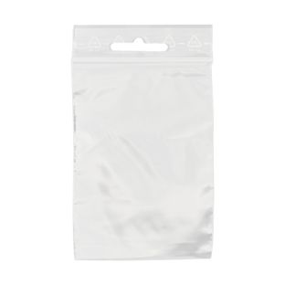 Sacchetti con chiusura ZIP con euro slot, plastica PE 50 µm | 60 x 80 mm 