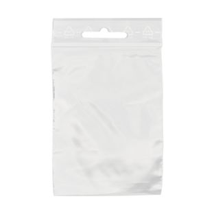 Sacchetti con chiusura ZIP con euro slot, plastica PE 70 x 100 mm | 90 µm