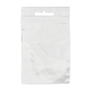 Sacchetti con chiusura ZIP con euro slot, plastica PE 100 x 150 mm | 50 µm