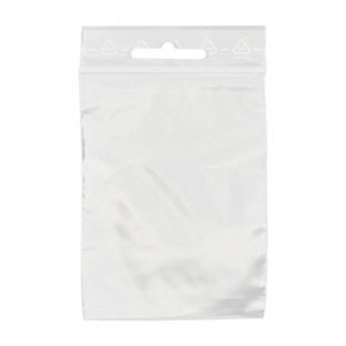 Sacchetti con chiusura ZIP con euro slot, plastica PE 50 µm | 120 x 170 mm 