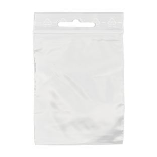 Sacchetti con chiusura ZIP con euro slot, plastica PE 50 µm | 160 x 220 mm 