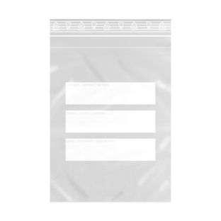 Sacchetti con chiusura ZIP per dentista 180 x 250 mm, con tasca frontale addizionale, plastica PE 50  µm 