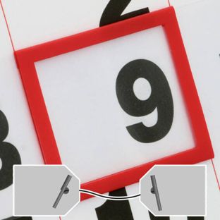 Segnagiorno per calendario, con cordino elastico e capicorda metallico 