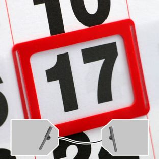 Segnagiorno per calendari, con cordino elastico e capicorda metallico 