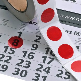 Segnagiorno statico per calendari, rosso traslucido 