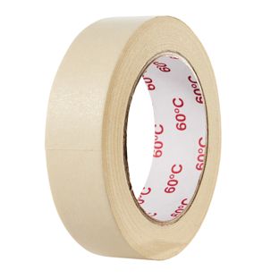 Nastro per mascheratura bianco, 30 mm, crespato piatto, resistente al calore fino a 60°C 