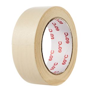 Nastro per mascheratura bianco, 38 mm, crespato piatto, resistente al calore fino a 60°C 