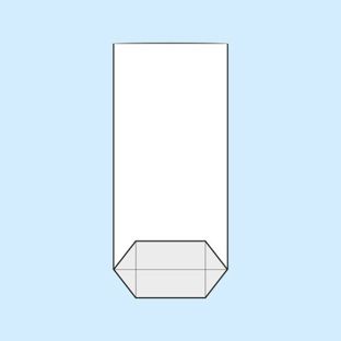 Sacchetti a fondo incrociato, plastica OPP 95 x 190 mm