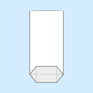 Sacchetti a fondo incrociato, plastica OPP 120 x 225 mm