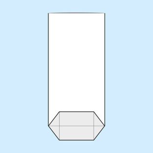 Sacchetti a fondo incrociato, plastica OPP 125 x 250 mm