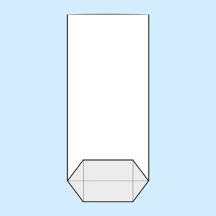 Sacchetti a fondo incrociato, plastica OPP 130 x 260 mm