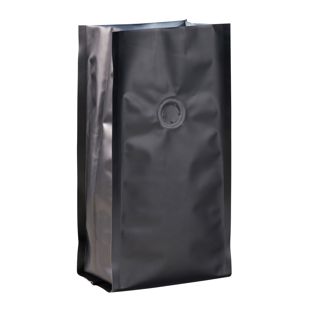 Sacchetto caffè con valvola di protezione dell'aroma, nero 245 x 100 mm 