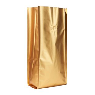 Sacchetto caffè con valvola di protezione dell'aroma, oro 375 x 140 mm  
