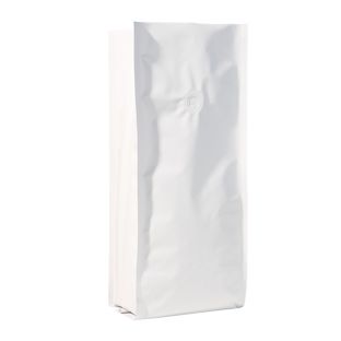 Sacchetto caffè con valvola di protezione dell'aroma, bianco 375 x 140 mm
