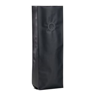 Sacchetti con soffietto e valvola di protezione dell'aroma, nero 280 x 80 mm 