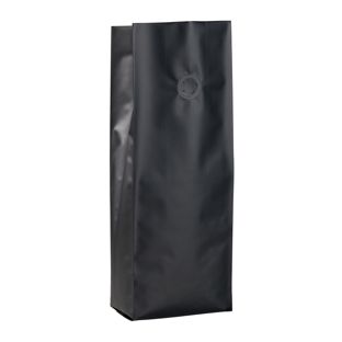 Sacchetti con soffietto e valvola di protezione dell'aroma, nero 330 x 105 mm 