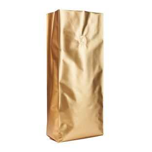 Sacchetti con soffietto e valvola di protezione dell'aroma, oro 380 x 130 mm 
