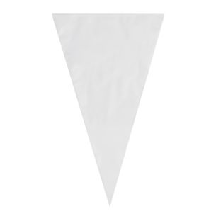 100 Sacchetti A Cono In Plastica Trasparente Con Nastri Colorati Per Caramelle E Feste - 13x25 Cm, Con Chiusura A Cravatta