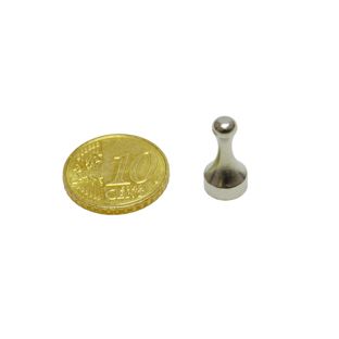 Magnete con impugnatura a forma di cono, neodimio con base in metallo, confezione da 5 unità 