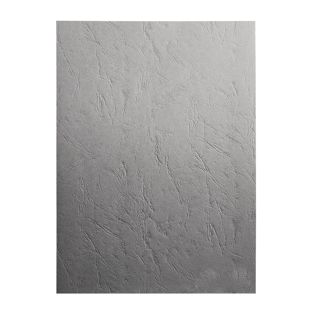 Copertina posteriore in cartoncino A4,  struttura in pelle grigio 