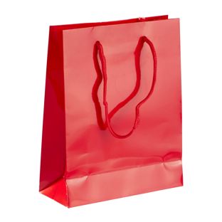 Borsa regalo, lucido rosso  | 20 x 25 x 8 cm 