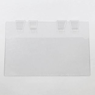 Tasche di contrassegno per contenitori in filo metallico, con 3 ganci A4 