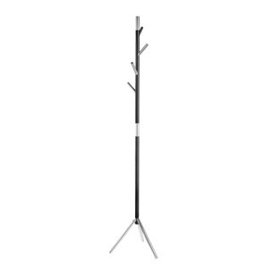 Appendiabiti, 4 ganci, nero, alluminio 