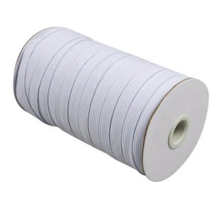 Cordino elastico piatto 10 mm bianco 