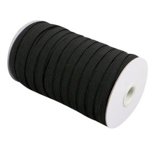 Cordino elastico piatto 10 mm nero 