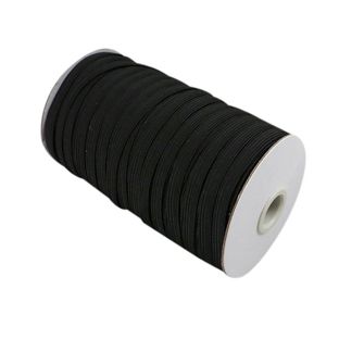 Cordino elastico piatto 8 mm nero 